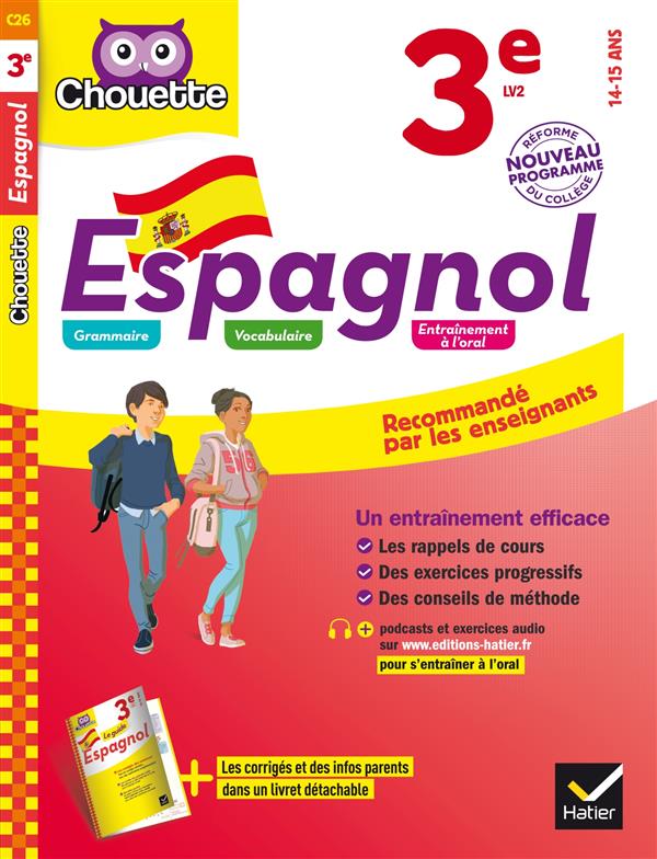 Espagnol 3e - lv2 (niveau a2) - cahier d'entrainement et de revision