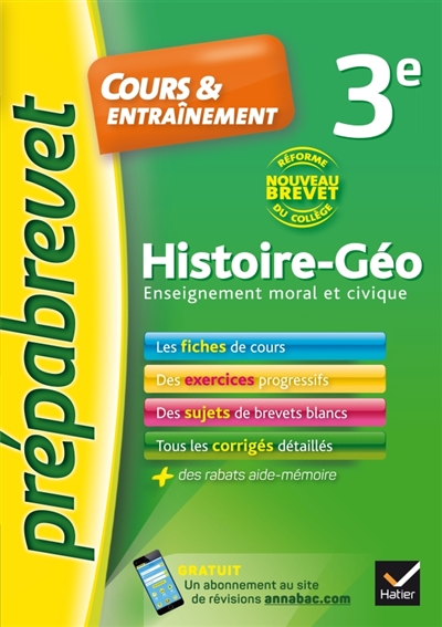 Histoire-geographie emc 3e nouveau brevet - fiches de cours, exercices et brevets blancs