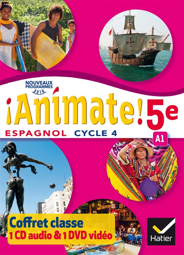 Animate espagnol 5e ed. 2016 - coffret cd audio dvd