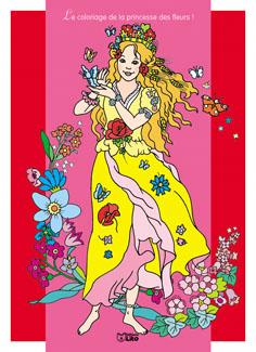 Le coloriage de la princesse des fleurs