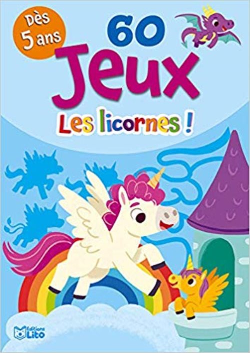 Bloc 60 jeux les licornes