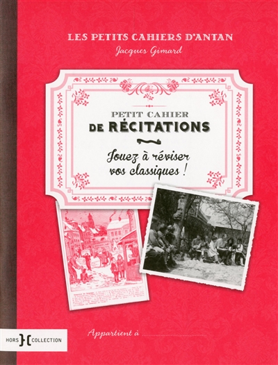 Petit cahier de recitations