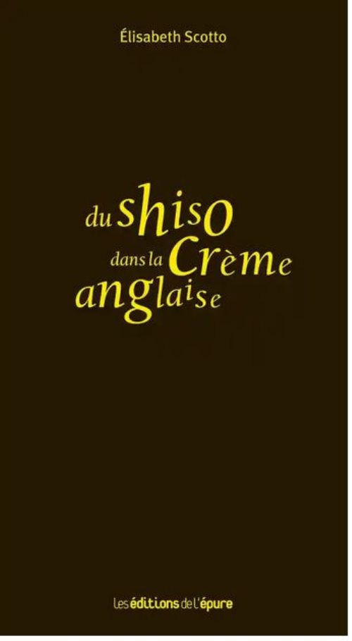 Du shiso dans la crème anglaise