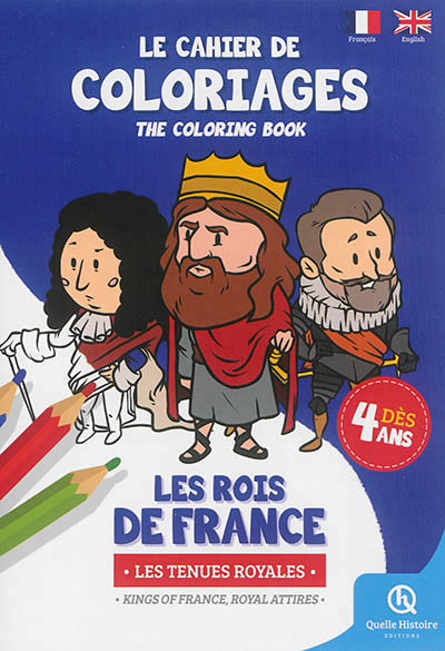 Cahier de coloriages rois de france