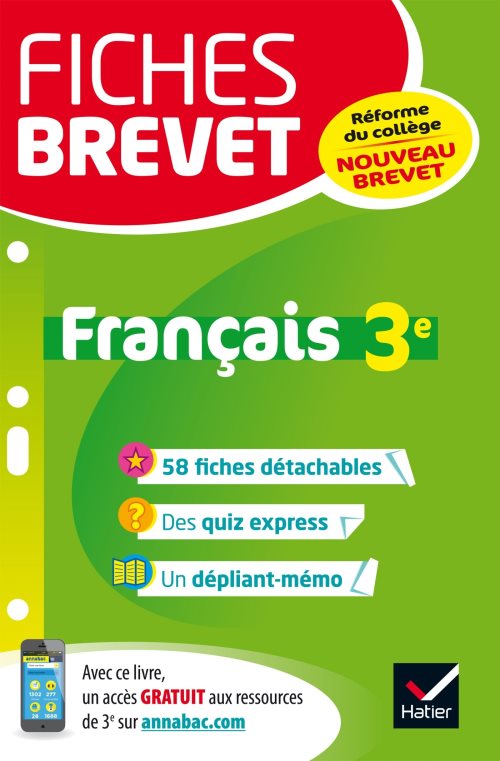 Fiches brevet francais 3e - fiches de revision pour le nouveau brevet