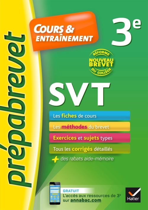 Svt 3e nouveau brevet - fiches de cours, exercices et brevets blancs