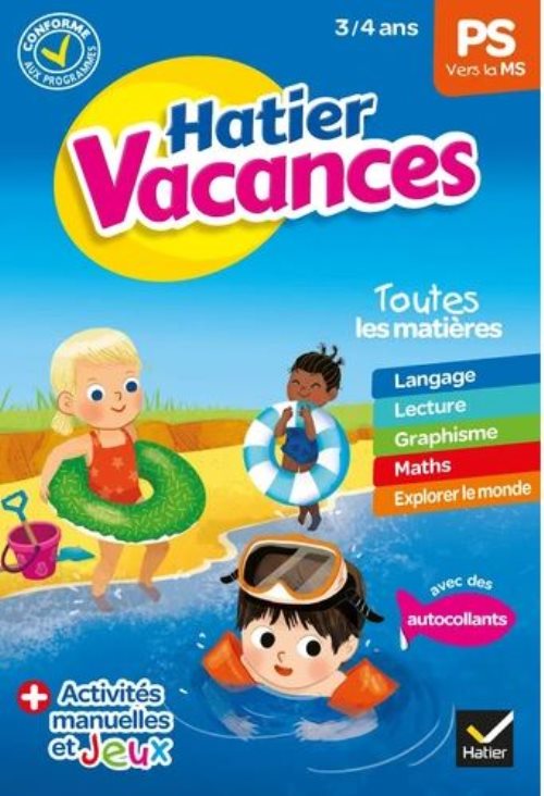 Cahier de vacances 2023 de la petite section vers la moyenne section 3/4 ans - pour reviser son anne