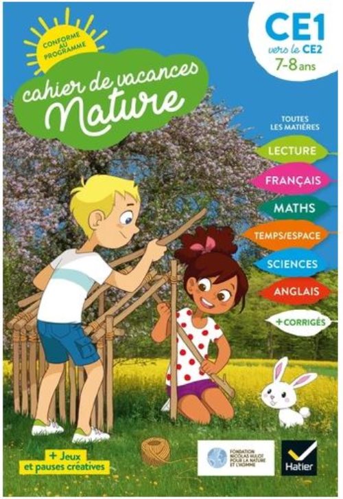 Cahier de vacances nature 2021 du ce1 au ce2 7/8 ans