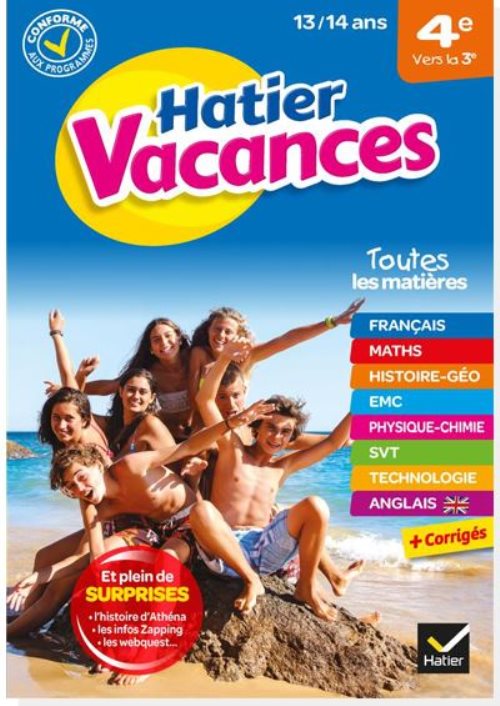Cahier de vacances 2023 de la 4e vers la 3e - pour reviser son annee dans toutes les matieres