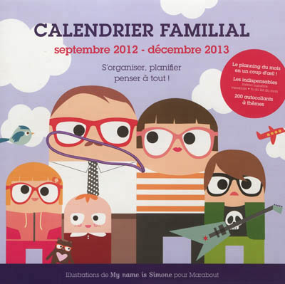 Calendrier familial 2012-2013, my name is simone