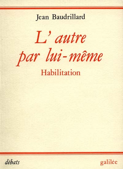 L'autre par lui-meme habilitation