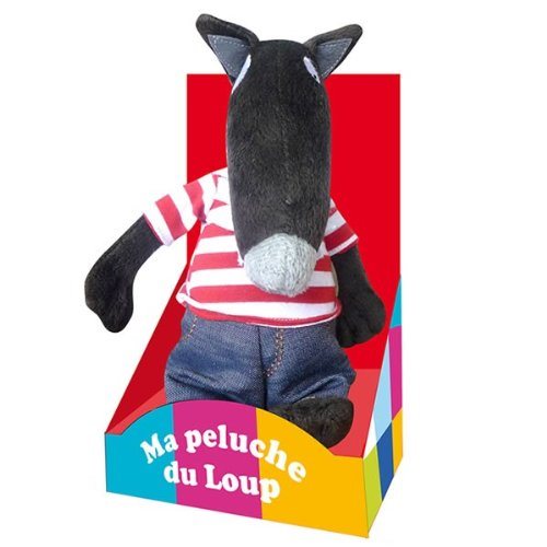 Boite peluche loup habille