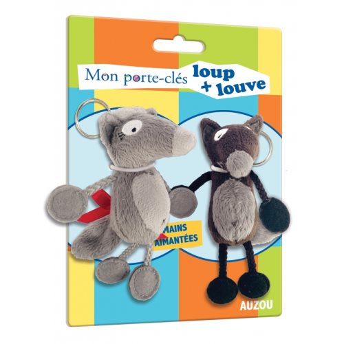 Mes porte-cles loup et louve