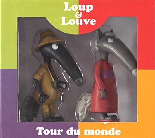 Figurines loup et louve - special tour du monde