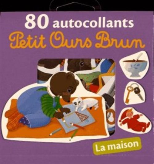 La maison - 80 autocollants petit ours brun