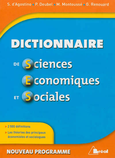Dictionnaire de sciences economiques et sociales