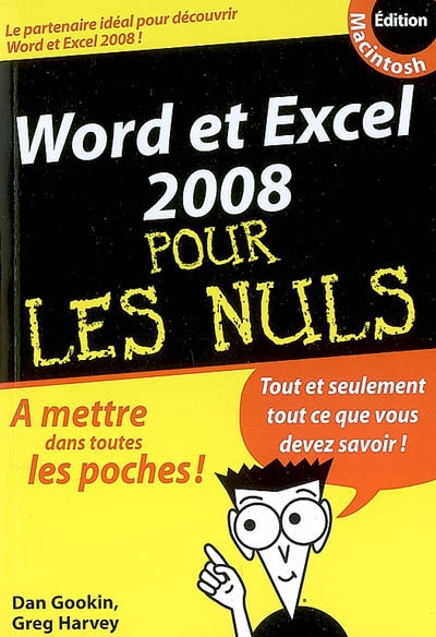 Word et excel 2008 mac poche pour les nuls