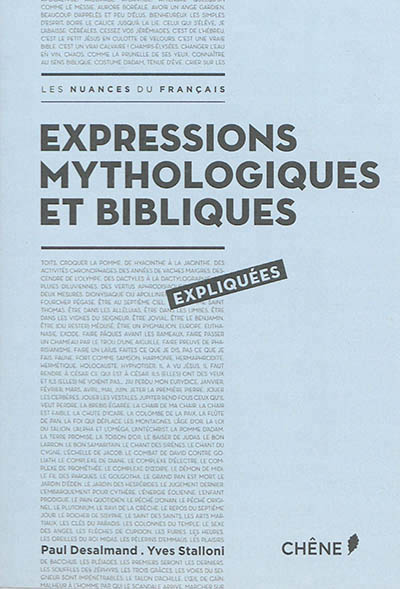 Expressions mythologiques et bibliques expliquees