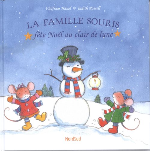 Famille souris fete noel au clair de lune