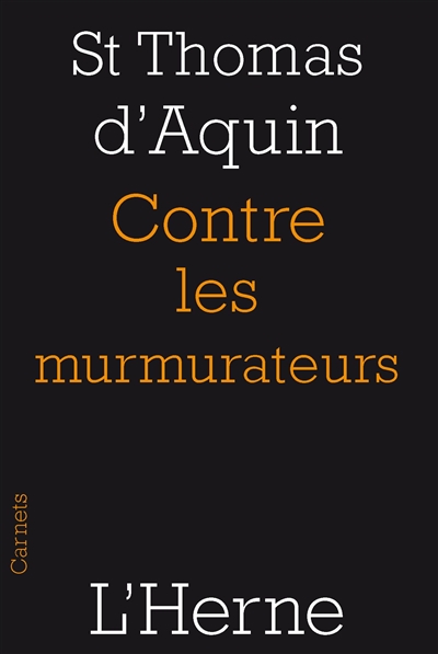 Contre les murmurateurs