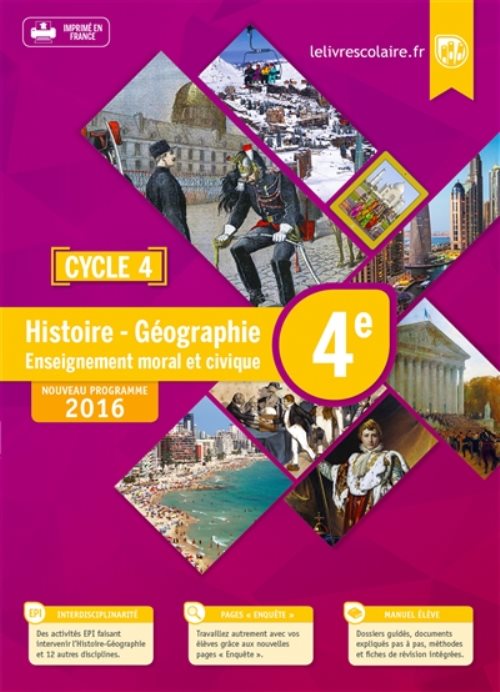 Histoire-geographie-emc 4e, edition 2016