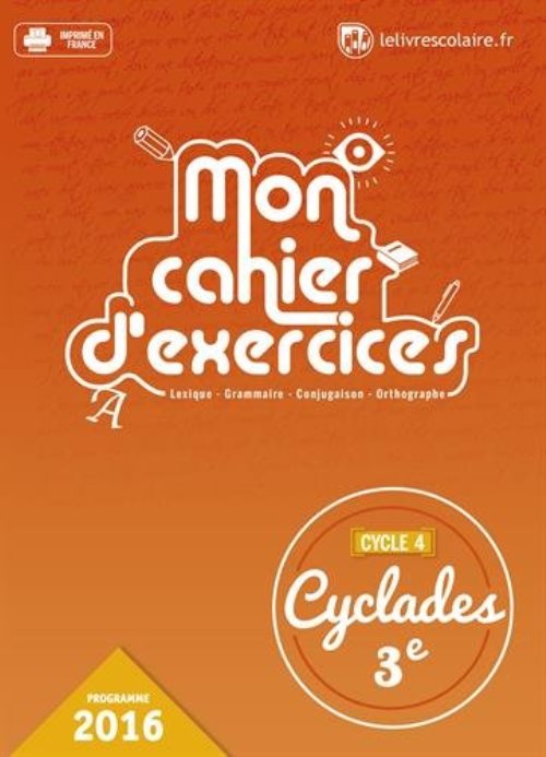Cahier d'exercices francais 5e