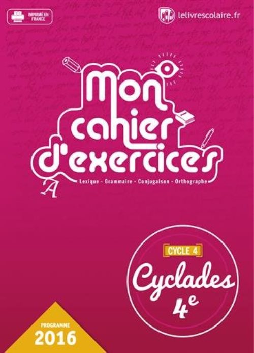 Cyclade cahier d'exercices francais 4e